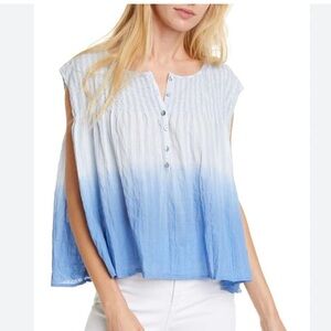 We The Free Little Bit Of Something Ombré Top NWOT Size S Blue